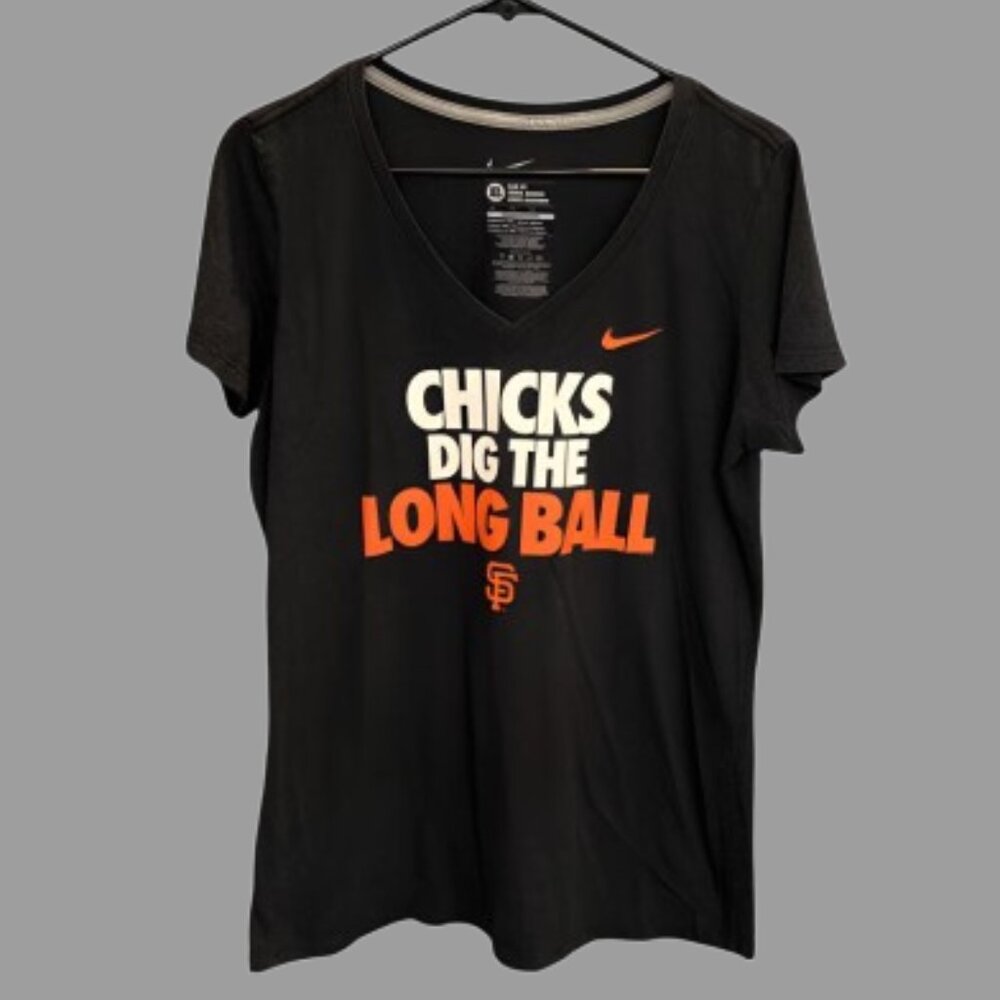 Nike SF Giants “Chicks Dig the Long Ball” Tee – Women’s Size XL